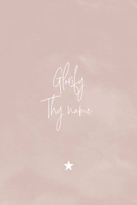 Christelijke kerstkaart Glorify Thy name