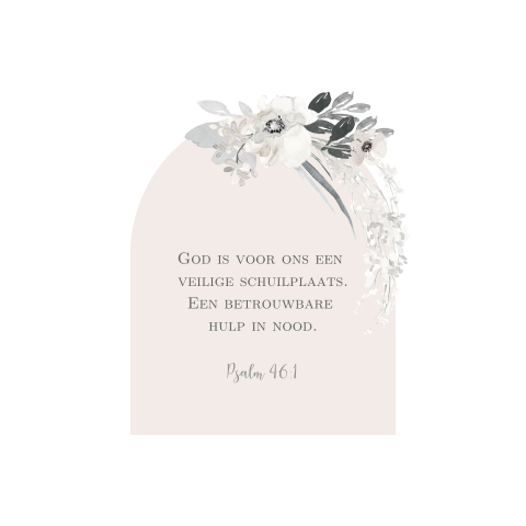 Christelijk kaartje sturen met bijbeltekst: Psalm 46:1