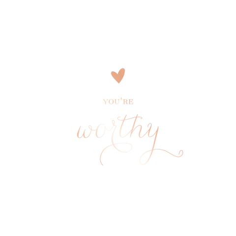 Christelijk kaartje sturen met folie: You're worthy