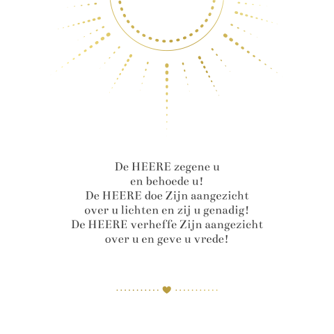 Christelijke kaart versturen met zegenbede uit numeri 6