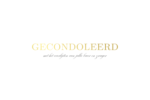 Stijlvolle condoleance kaart met goudfolie