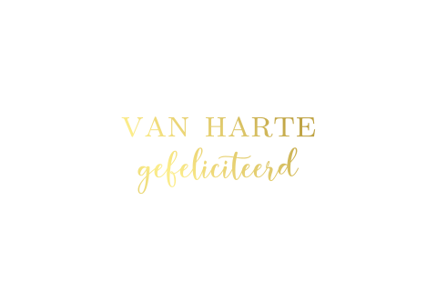 Luxe verjaardagkaart met goudfolie versturen
