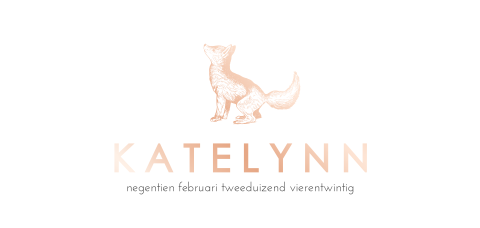 Geboortekaartje meisje met roséfolie en vosje