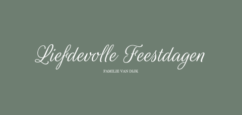 Klassieke kerstkaart in groen en foto