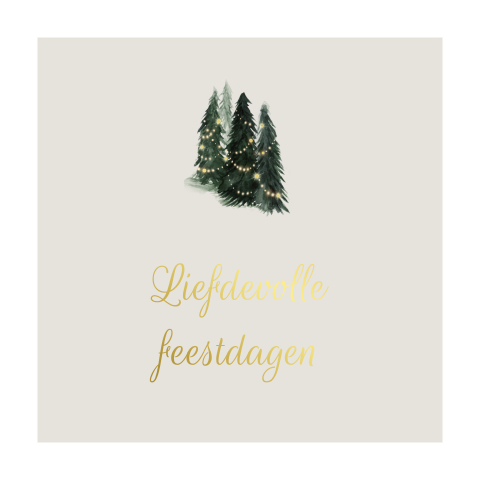 Christelijke kerstkaart met goudfolie