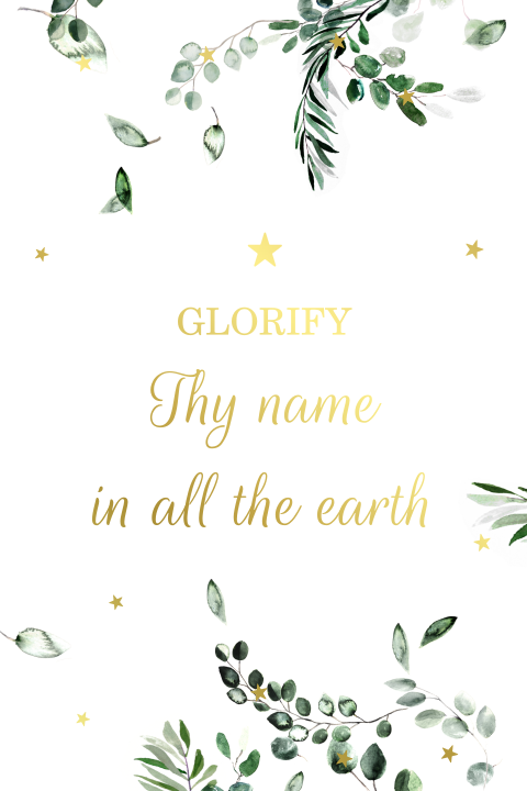 Christelijke kerstkaart: Glorify thy name