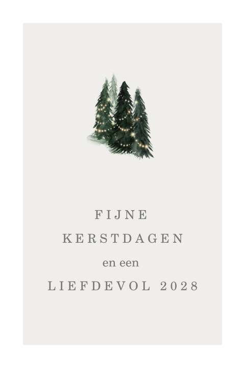 Online een kerstkaartje sturen met boompjes