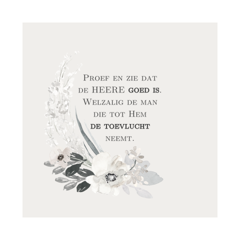 Christelijke kaart versturen met vers uit Psalm 39