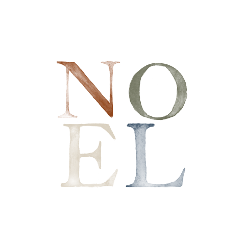Christelijke kerstkaart met woord noel