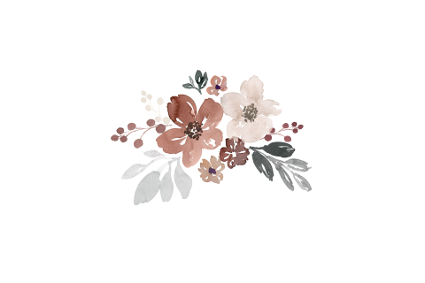 Kaartje sturen met bloemen in terracotta tinten