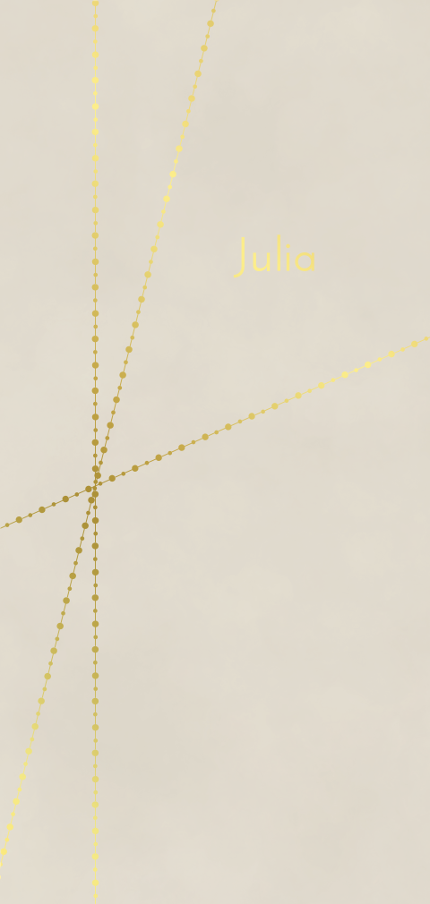minimalistisch geboortekaartje met goudfolie lijnen