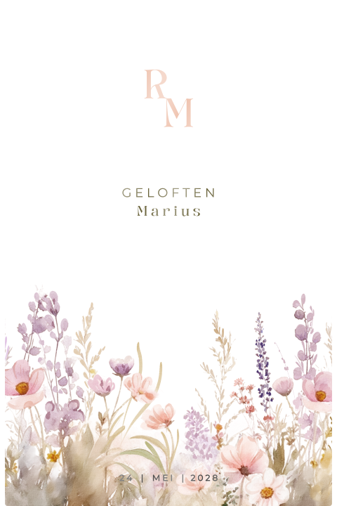 Gelofte boog met bloemen in summer chique stijl
