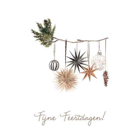 Elegante kerstkaart met prachtige kerst Illustraties