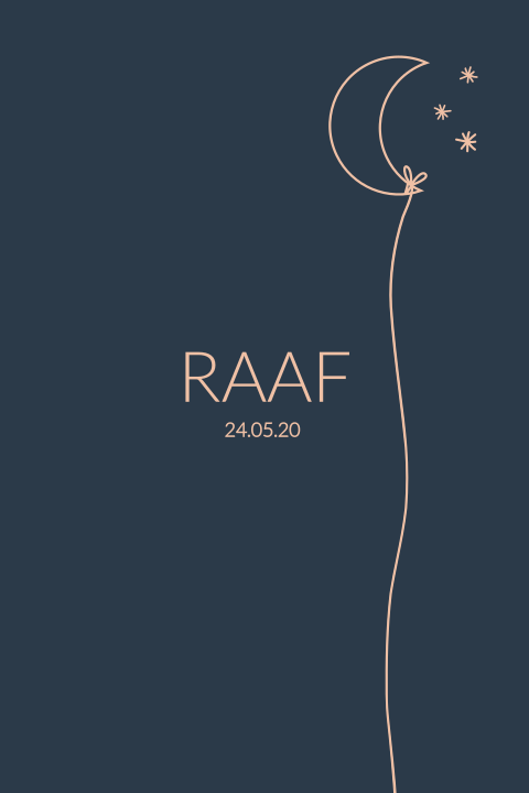Raamsticker blauw maan slinger