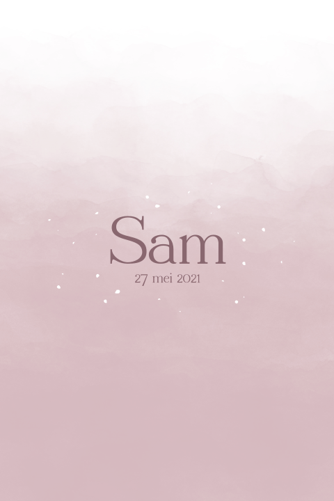 Raamsticker meisje roze watercolor