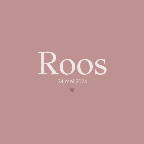 Raamsticker oudroze hartje