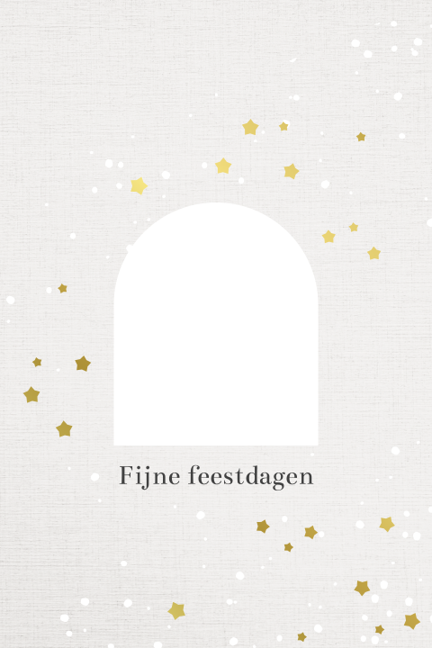 Foto Kerstkaart - Raam doorkijkje met goudfolie