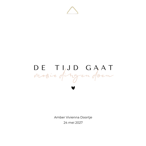 Tegeltje - De tijd gaat mooie dingen doen
