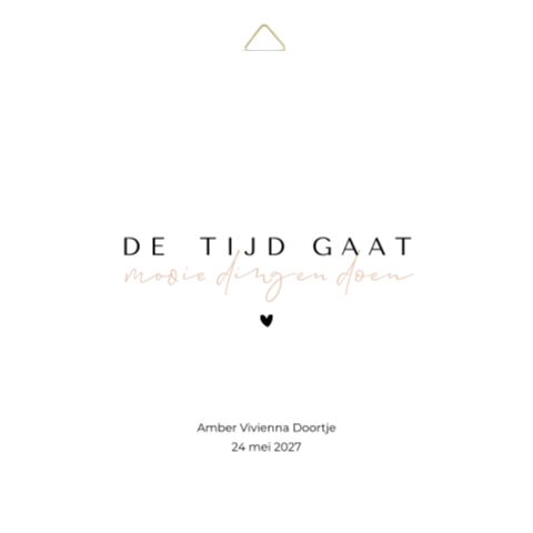 Tegeltje - De tijd gaat mooie dingen doen