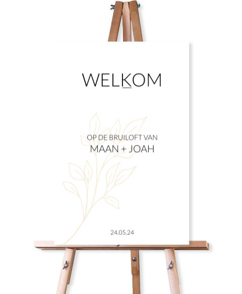 Welkomstbord modern takje