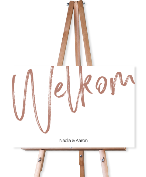 Welkomstbord bruiloft stoere inktmarker