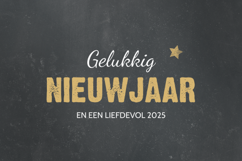 Kerstkaart met stoere letters