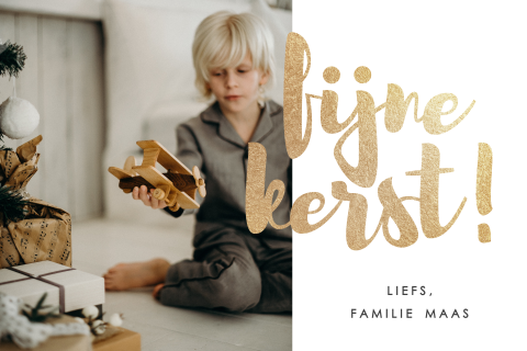Kerstkaart met persoonlijke foto