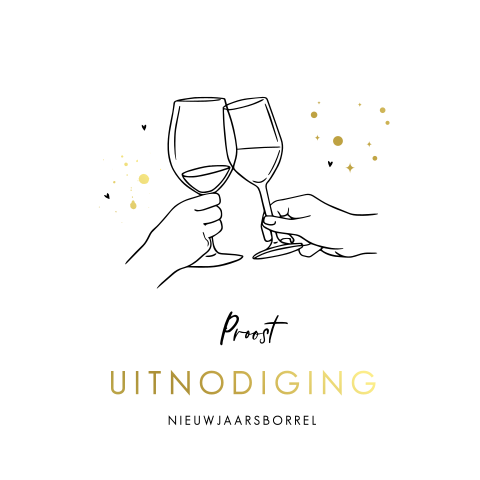 Nieuwjaarsborrel met goudfolie