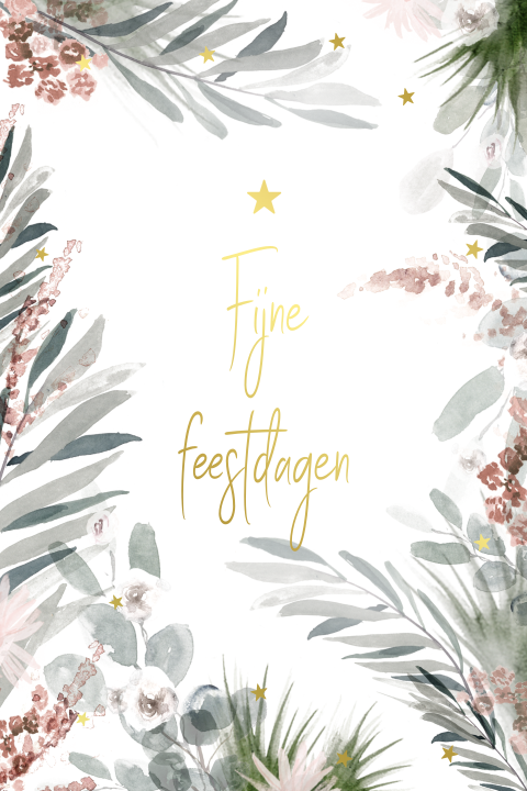 Zakelijke kerstkaart met goudfolie