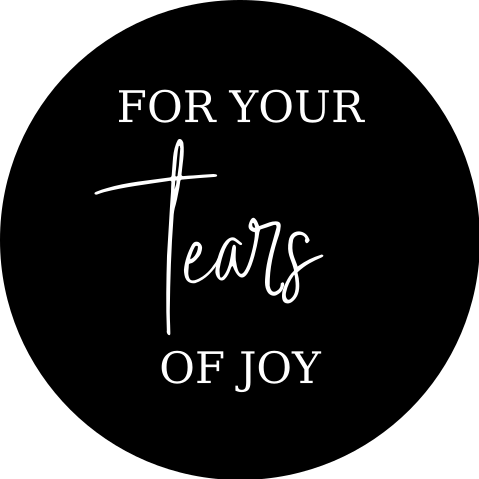 Sticker happy tears zwart