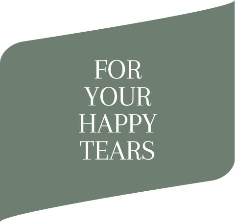 happy tears zakdoekjes omslag sticker