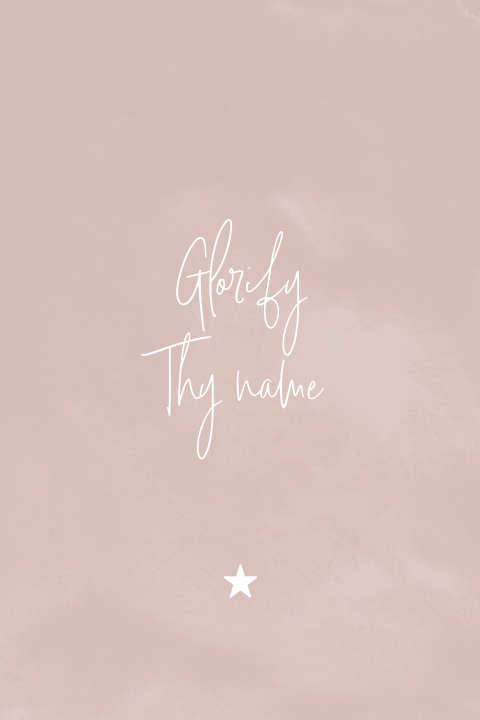 Christelijke kerstkaart Glorify Thy name