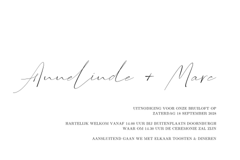 Stijlvolle trouwkaart maken met ronde hoeken