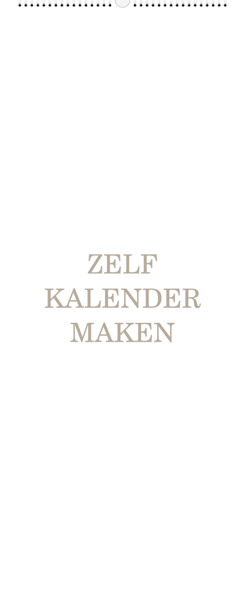 Maak zelf een kalender - langwerpig