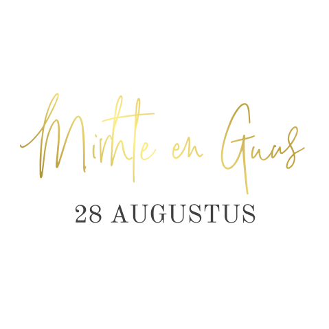 Sluitsticker bij trouwhuisstijl Misty White