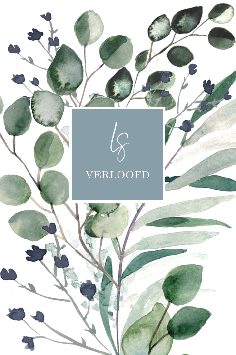 Botanische verlovingskaart voor jullie verlovingsfeest
