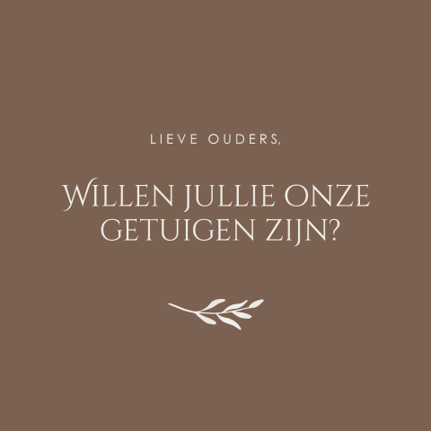 Stijlvol kaartje getuige vragen
