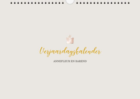 Stijlvolle verjaardagskalender als gastenboek op bruiloft