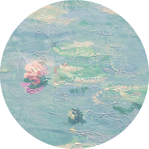 Sluitsticker met waterlelies van Monet