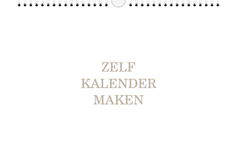 Maak zelf een kalender -  liggend