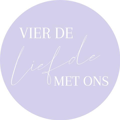 Paarse sluitzegel met quote