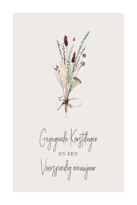 Gezegende kerstdagen met droogbloemen