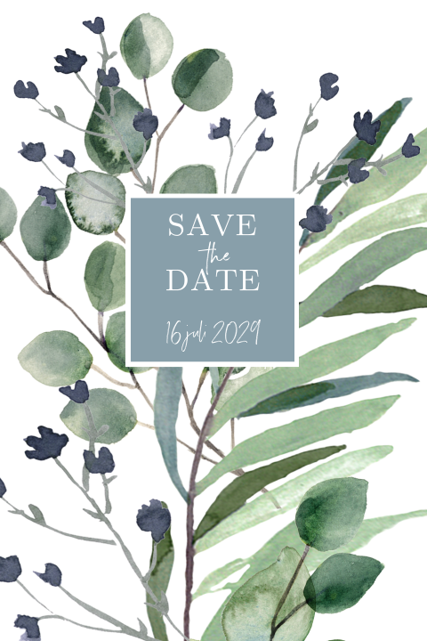 Botanical Save the Date voor jullie bruiloft
