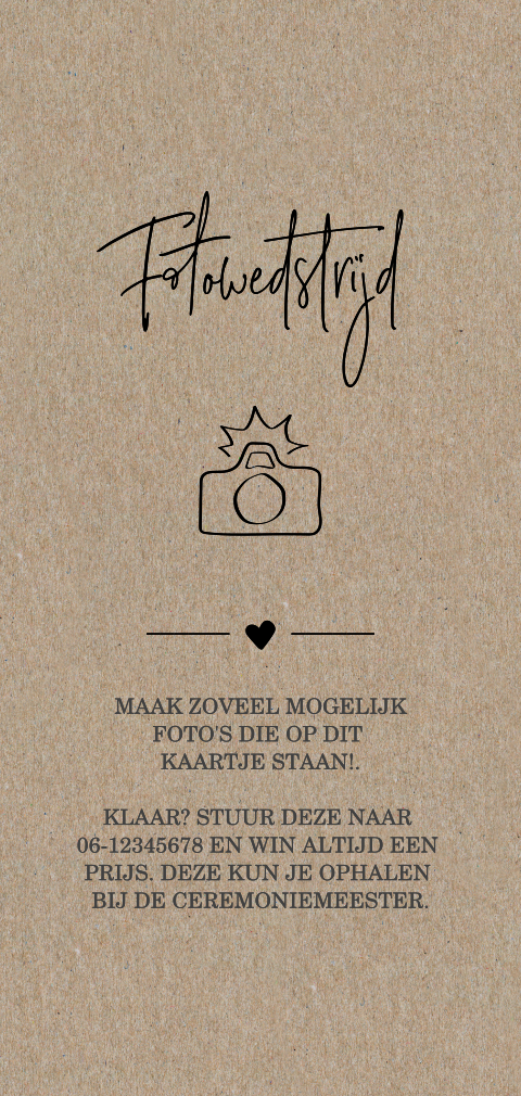 Fotowedstrijd voor kinderen op kraftpapier