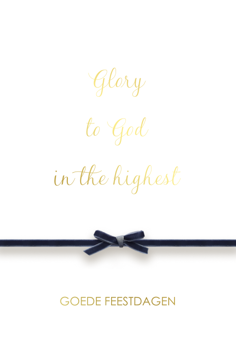 Christelijke kerstkaart: Glory to God in the highest