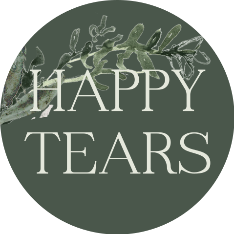 Sticker happy tears met blaadjes