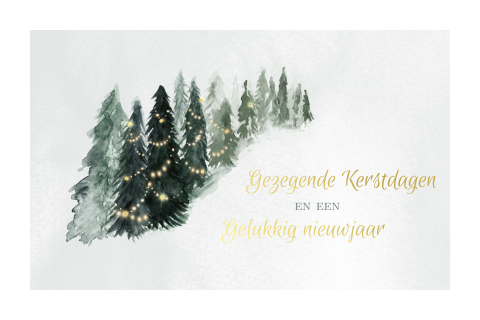 Gezegende kerstdagen kerst met goudfolie