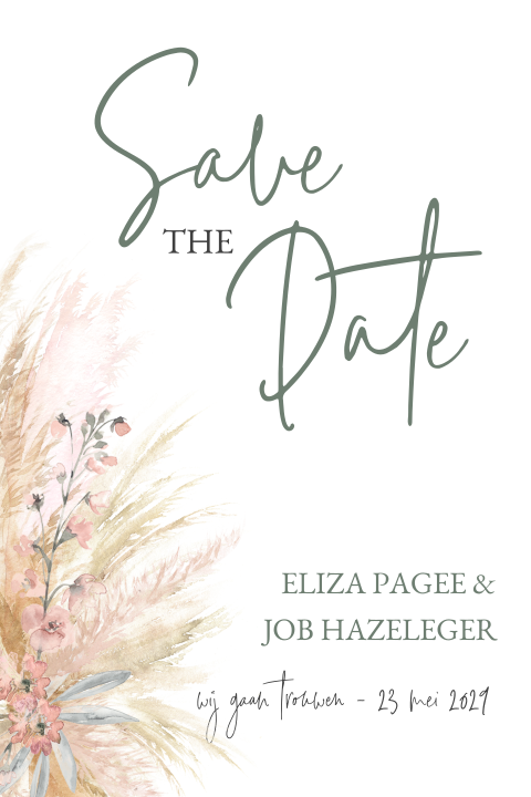 Save the Date met droogbloemen