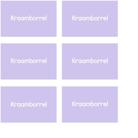 kraamborrelkaartjes liggend formaat 85x55 mm