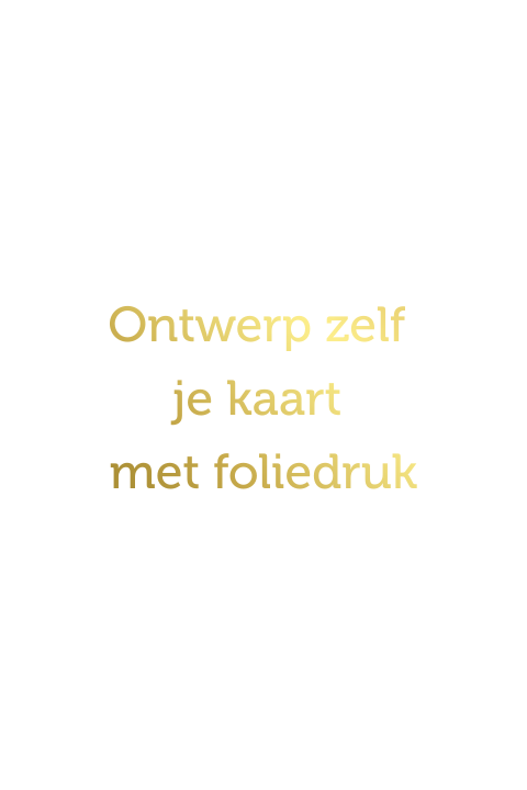 Ontwerp zelf je kaart met foliedruk portret enkel